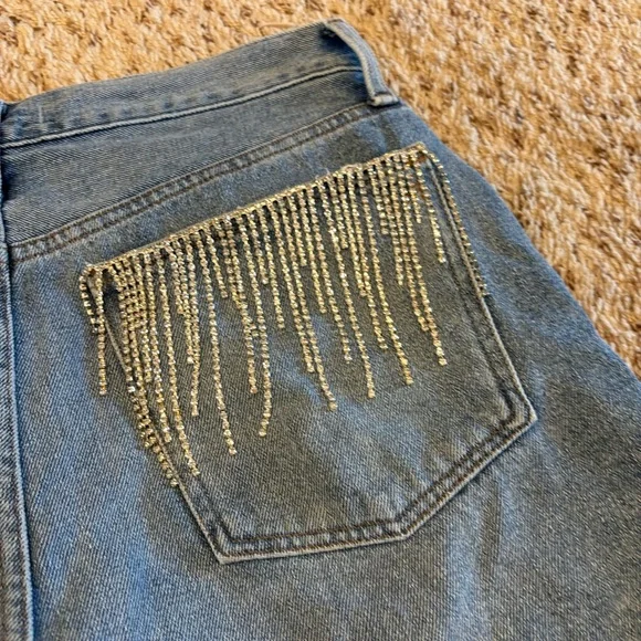 Madewell Rhinestone Jean Shorts - Picture 6 of 7
